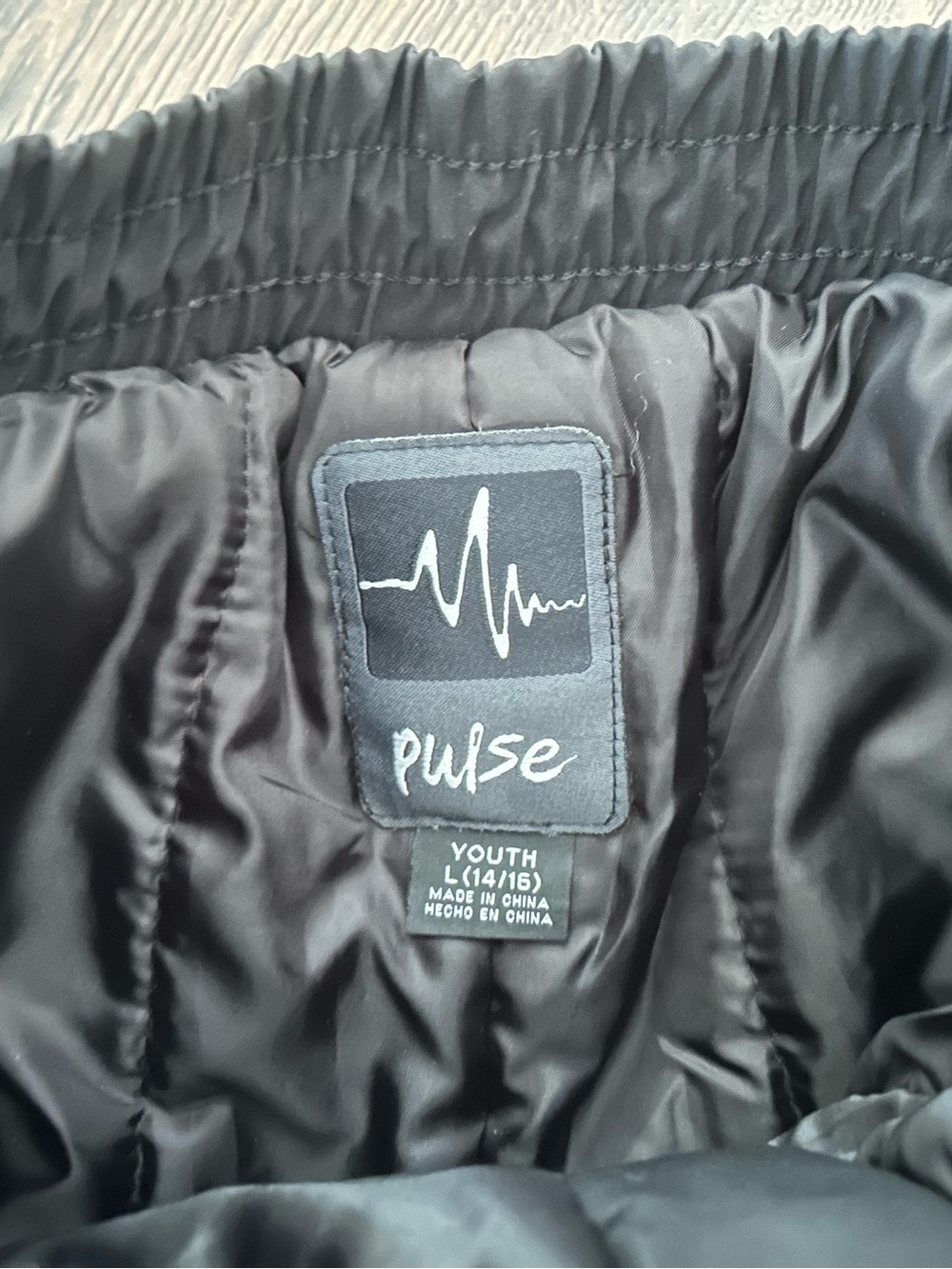 Pulse Boys L 14/16 Black Insulated Ski Snowboard Snow Pants Winter - Picture 3 of 4